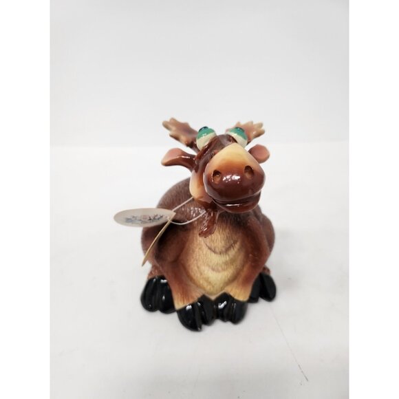VTG Exhart Moose Wobbler Figurine Tim Twinkler Rare Geeky Gigglers Collection - Picture 3 of 12